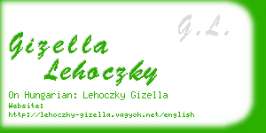 gizella lehoczky business card